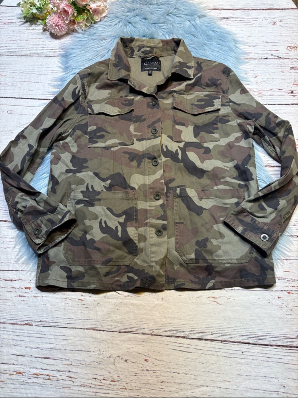 Sanctuary Camo Utility Jacket sz XL